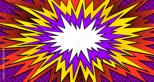 explosion comic cartoon template background illustration