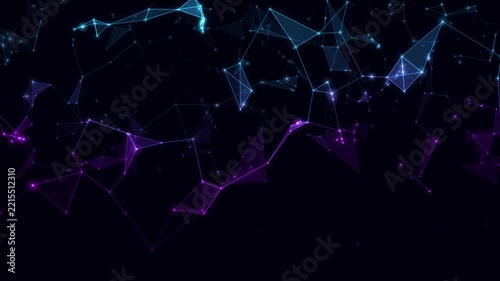 Purple Blue Digital Network Connections Motion Graphics