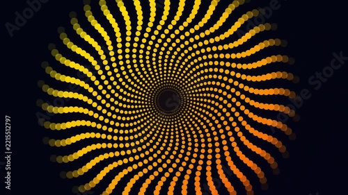Golden Spiral Particle Tunnel Motion Graphics