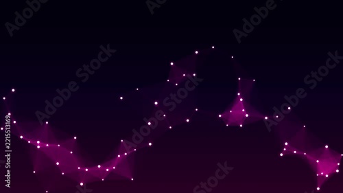 Pink Purple Glowing Particle Network Motion Graphics