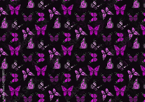 seamless pattern with colorful butterflies for use as wallpaper or design layouts 