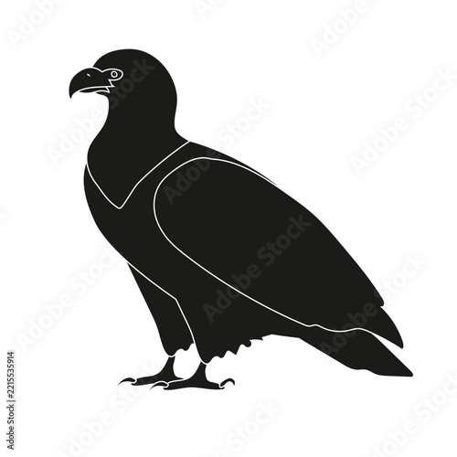Vector flat eagle isolated on white background