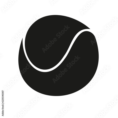 Vector hand drawn sketch doodle tennis ball isolated on white background