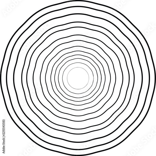 Circle vector concentric ripples forming an abstract pattern