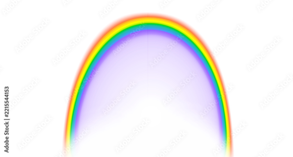 Fototapeta premium Bright rainbow arc overlay transparent background png 
