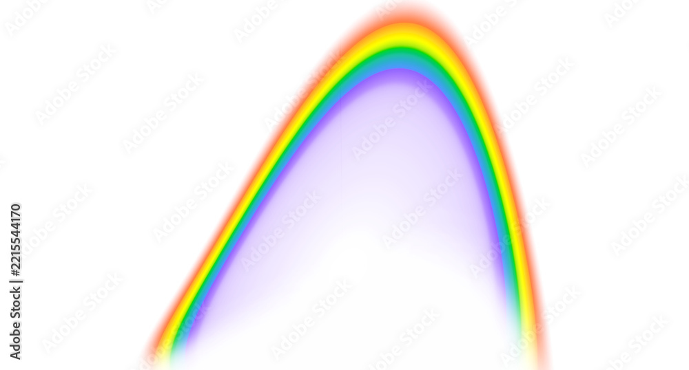 Fototapeta premium Bright rainbow arc overlay transparent background png 