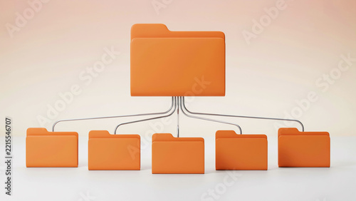 folder hierarchy structure diagram showing file management and data organization