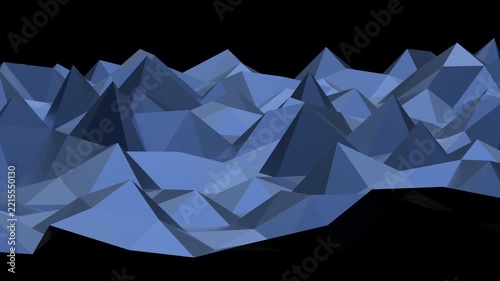Abstract blue low poly geometric surface modern design background