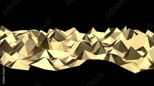 Shiny golden low poly abstract background texture modern digital