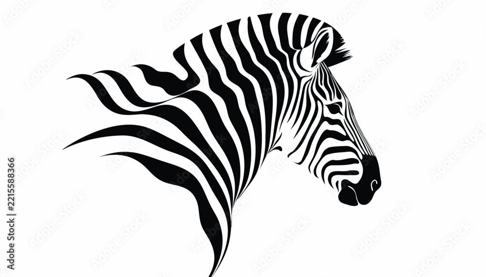 Naklejka premium zebra vector illustration