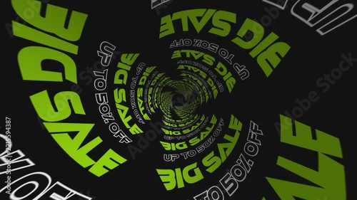 Dynamic Black Friday Sale Typography Animation with Spiral Motion