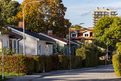 Stockholm, Sweden Single family houses in the Telefonplan district.