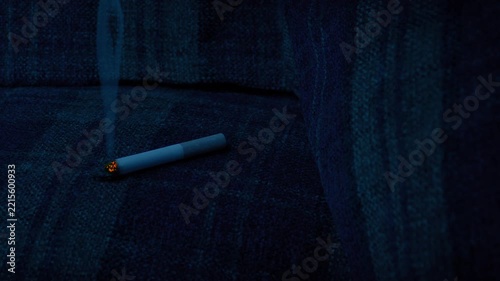 Cigarette Burns On Sofa - Home Fire Hazard
