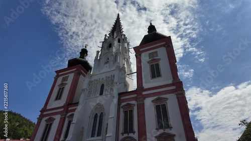 Aesthetic view of the facade of Mariazell Basilica in Austria