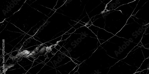 Abstract black and white marble texture with delicate white veins creating a sophisticated and elegant pattern, ideal for luxurious backgrounds and design elements.