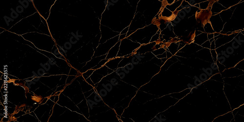 A sophisticated black marble surface with striking golden veins offers a luxurious and elegant backdrop, perfect for high-end design and premium aesthetics.