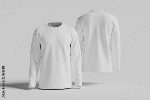 High Quality 3D Longsleeve Shirt for Mockup With White Background