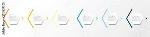 This simple infographic, primarily designed using hexagons, presents details in bullet points, covering 6 topics in total.