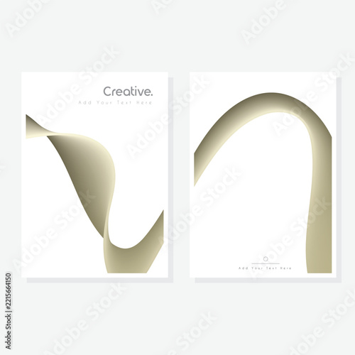 Abstract Line Wave Background With Dynamic Blue Flowing Curves, Modern Creative Minimalist Design Template, Elegant Technology Business Presentation And Corporate Graphic