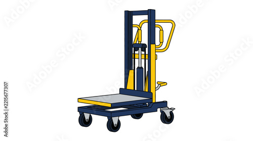 Manual Hydraulic Stacker Vector Illustration