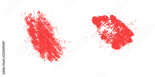 Red line of paint isolated, red smear, art eps10