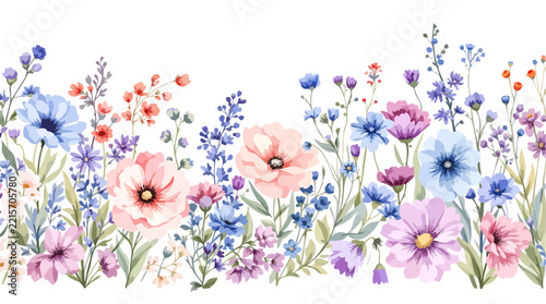 Watercolor vibrant botanical floral arrangement set isolated clipart
