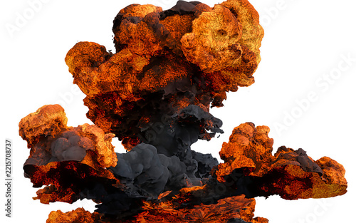 mushroom explosion, black with orange and yellow on a white background with no background 