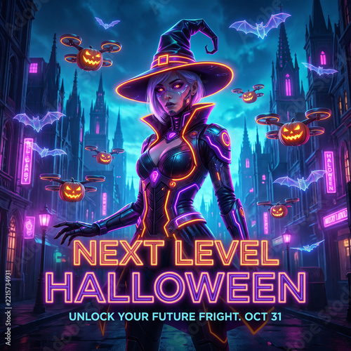 Next Level Halloween Day Advertising Creative with Spooky Festive Design and Modern Promotional Style
