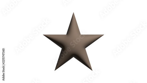 silver star on white background