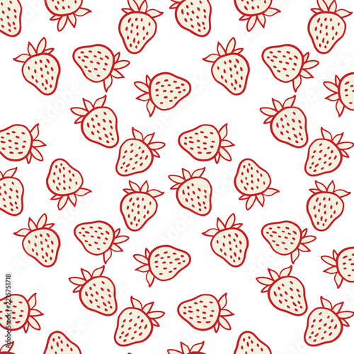 seamless pattern with strawberries