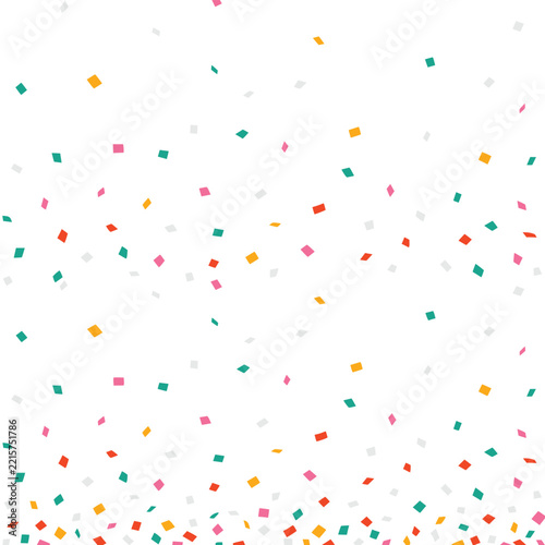 seamless pattern with confetti on white background