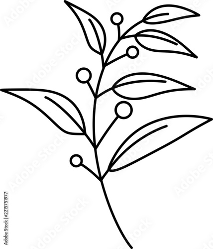Line Art leaf icon