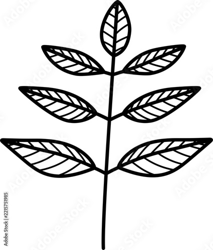 Leaf branch line art