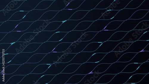 Photonic Computing Fabric with Glowing Optical Signals Seamless Loop Technology Background