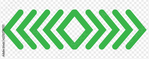 Green Geometric Arrow Pattern Divider Graphic Element