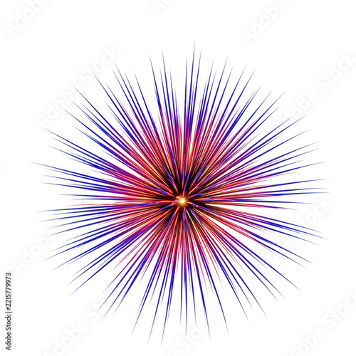 Abstract colorful radial vector explosion design