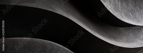 Sculptural Wave-Shaped Plaster Wall Panels with Smooth Textures and Artistic Style