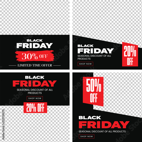 Black Friday Sale Social Media Banner Template with Discount Offer
