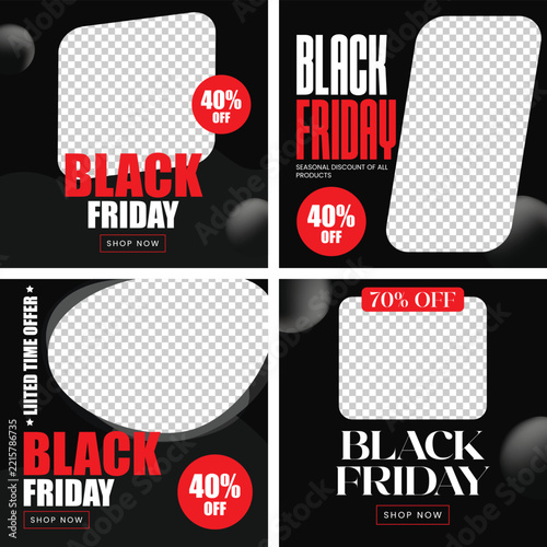 Black Friday Sale Social Media Banner Template with Discount Offer