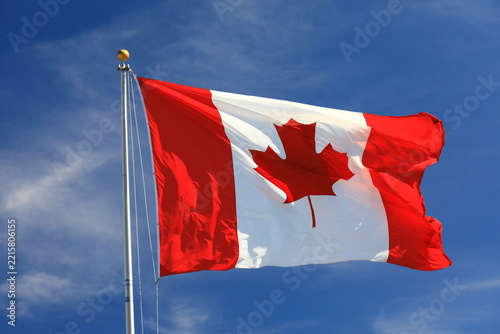 Photography Canadian Flag close-up