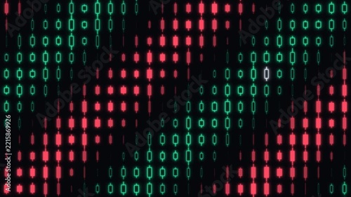 Red and Green Vertical Bars Data Stream Loop