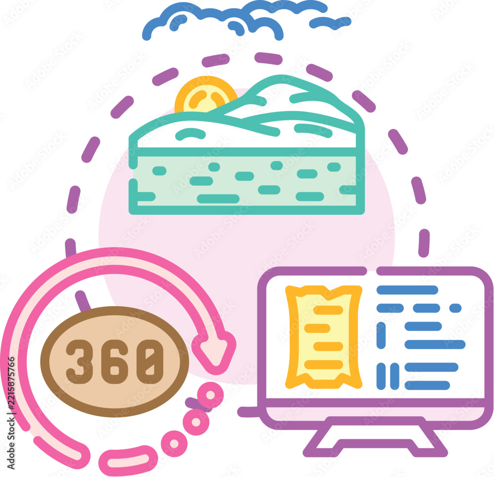 Fototapeta premium Developing a new user experience considering different viewpoints, managing time, communication, and digital well being for better app interaction and online life