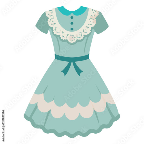 illustration of lace dress isolated on white background