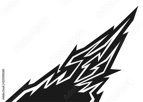 Abstract geometric racing decal pattern and with some copy space area