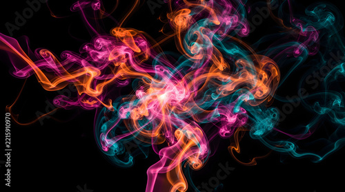 Neon smoke background abstract colorful vapor swirls graphic resource