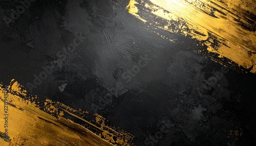 Black Background with Bold Gold Brush Strokes