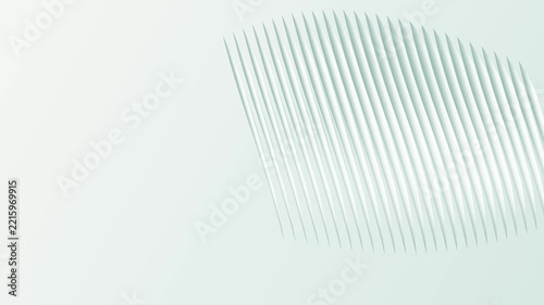 Porcelain Fins Rippling in a Smooth Wave Motion, Minimalist White Loop Background
