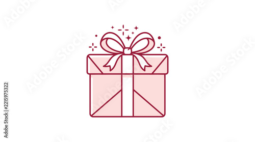 Wrapped Gift Box Vector Illustration