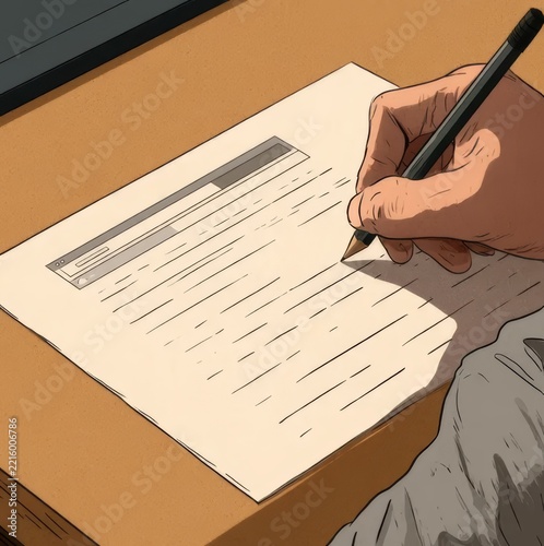 signing a document