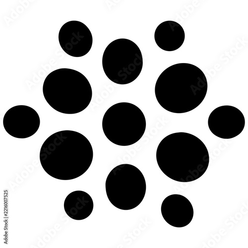 Balanced Dotted Geometric Shapes for Graphic Design